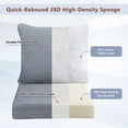 thumbnail image 3 of JP Outdoor 24" x 24" Patio Furniture Replacement Chair Cushion, Outdoor Seat Cushion Set,Water Resistant & Fade Resistant,Gray, 3 of 9