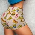thumbnail image 2 of Sikiie Hamburger Pizza Coke Print Workout Shorts Women Scrunch Butt Gym Shorts Seamless High Waist Tummy Control Yoga Biker Athletic Shorts, 2 of 5