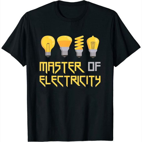 Womens Master Of Electricity - Electrician T-Shirt Black Small