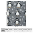 thumbnail image 4 of COMIO  Cute Penguin Grey Flannel Throw Blanket Gifts Warm Cozy Soft Funny Print Blankets for Summer Room Decoration Bed Couch Sofa Small for Kid, 4 of 6