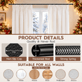 thumbnail image 6 of VEGCOO 32mm Tension Curtain Rod 51-168 Inch, Adjustable No Drill, Non-Slip Tension Rods for Windows, Bathrooms, Xmas Curtains and Holiday Decor.Black, 6 of 8