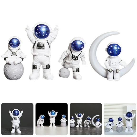 HONITANO Small Astronaut Figurine Set Of 6 Artistic Design 8.0X4.8X3.0In Perfect For Children