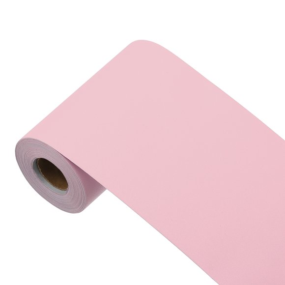Uxcell 393"x3.9" Cherry Pink Wallpaper, Peel and Stick Wallpaper, Pink Contact Paper Solid Color Vinyl Self-Adhesive Wall Paper Decorative for Wall Covering