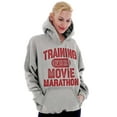 thumbnail image 4 of Training For Movie Marathon Unisex Plus Fleece Graphic Hoodie Brisco Brands 2X, 4 of 5