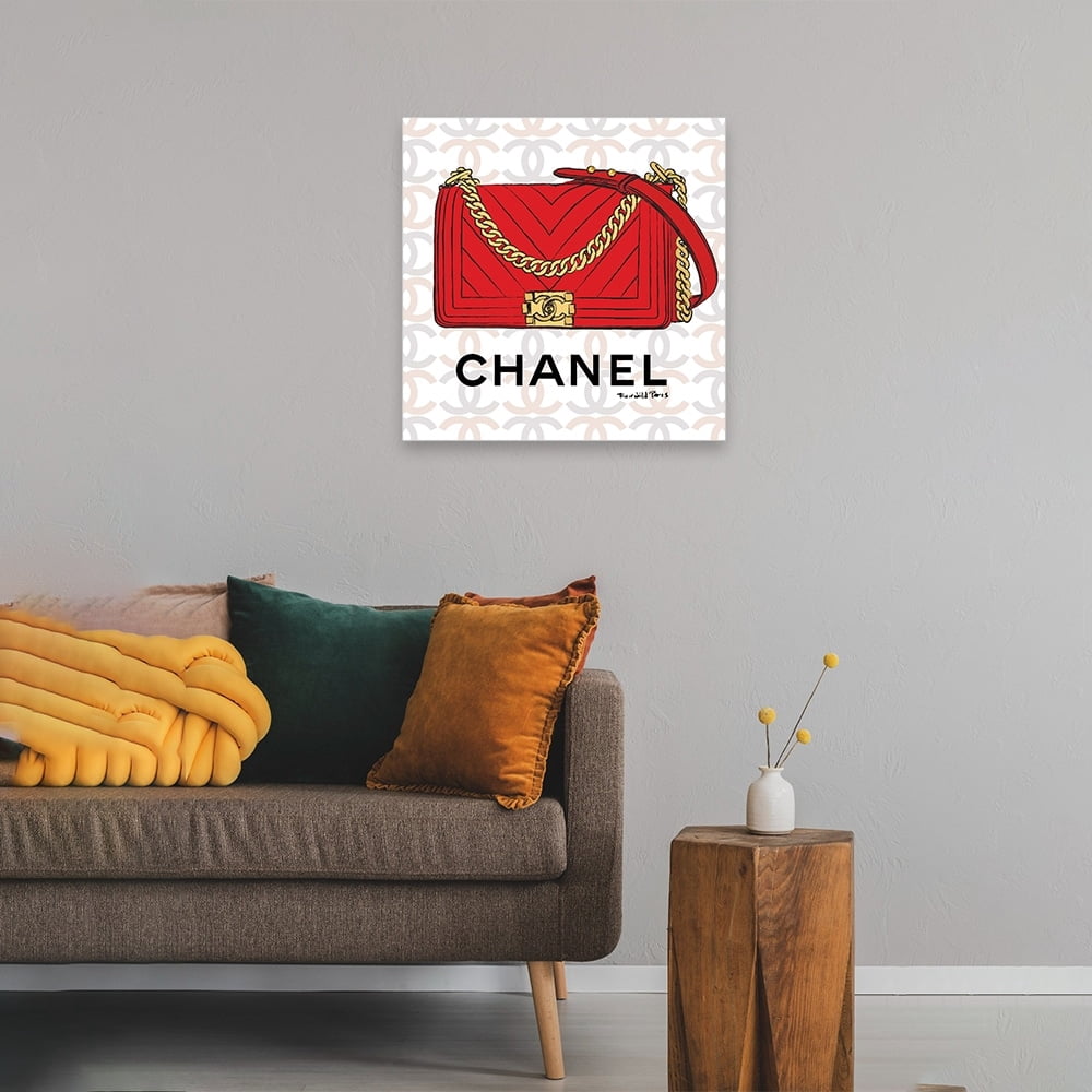 GLAM FASHION PURSE BAG - 14"x14" Canvas Artwork - Multi-Color 16 x 20