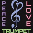 thumbnail image 3 of CafePress - Peace Love Trumpet Music Women's Dark T Shirt - Women's Traditional Fit Dark T-Shirt, 3 of 4