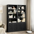 thumbnail image 6 of Farmhouse Bookcase with Doors & 6 Shelves, 71.4in Tall Industrial Storage Shelf for Living Room, Office, Bedroom, 6 of 8
