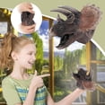 thumbnail image 2 of Títeres de mano de dinosaurio HUOGUO, tiranosaurio Rex realista de goma blanda, 2 of 5