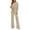 506_Beige, variant on Matching Pajamas for Couples Fall Fashion Must Have Women Pajama Sets V Neck Cozy Women's Sleepwear Long Sleeve Shirts Womens Pjs Sets Beige
