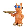 thumbnail image 2 of Bandeja de almacenamiento Zulema multifuncional para perros escultura de animales Naranja, 2 of 8