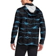 thumbnail image 3 of Upf 50+ Fishing Hoodie Shirts for Men UV Spf Long Sleeve Shirts with Face Cover Rash Guard Cooling Shirts Outdoor Hiking Swim Fishing Blouses,Blue 2XL, 3 of 5