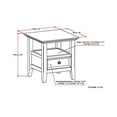 thumbnail image 5 of SIMPLIHOME Amherst SOLID WOOD 19 inch wide Square Transitional End Side Table in Black with Storage, 1 Drawer and 1 Shelf, for the Living Room and Bedroom, 5 of 5