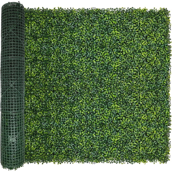 MY.Artificial Boxwood Roll Panels,48 X 120 in(40 sqft) UV-Anti Artificial Ivy Privacy Fence Wall Screen for Indoor Outdoor Green Grass Wall Decor & Ivy Fence Covering Privacy