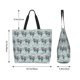 thumbnail image 5 of Balery Sea Otter Bolsa Tote Estilo Estético con Cremalleras, Bolsa de Hombro, Bolsa de Compras Grande y Plegable, 5 of 8
