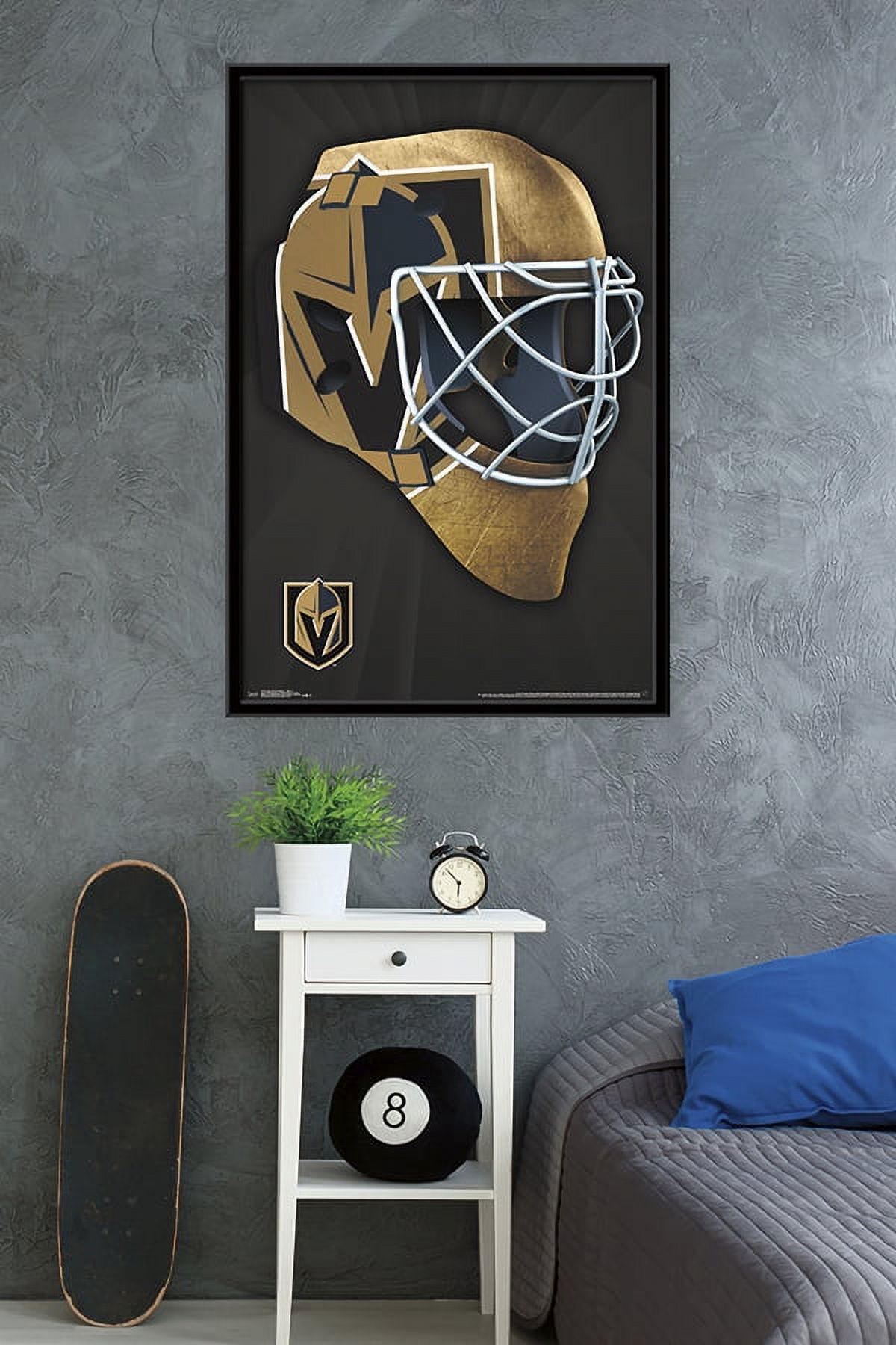 NHL Vegas Golden Knights - Mask 17 Wall Poster, 22.375" x 34", Framed