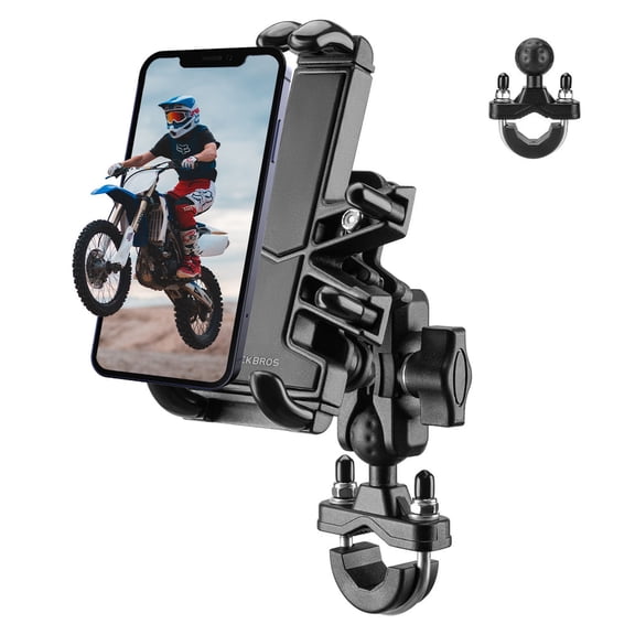 ROCKBROS Motorcycle Phone Holder Shockproof 360° Rotatable E-Bike Phone Mount
