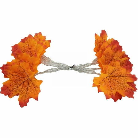 

Veki Thanksgiving Battery Box LED Maple Leaf Light String Indoor And Outdoor Decorative Light String 10 Meters 100 Lights Double Leaf Three Battery Box Motion Plug in Light Bulb
