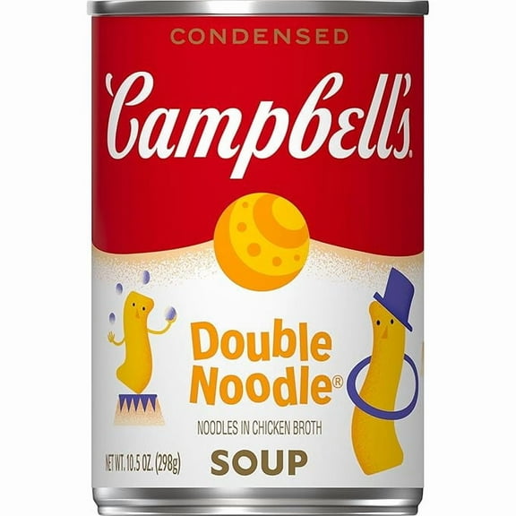 Pack of 2 Campbell’s Condensed Kids Double Noodle Soup, 10.5 oz Can