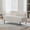 Beige, variant on Yardi Yarda 49.6" Wide Upholstered Mini Loveseat with Metal Legs, 2-Seater Small Sofa End of Bed Bench with Adjustable Back, Beige