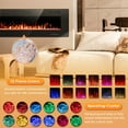 thumbnail image 3 of KISSAIR 60 inch Embedded Wall Mounted Indoor Fireplace, Ultra-thin Low Noise Lightweight LED Fireplace Heater, Touch Screen, Timer, 1500W, Adjustable Flame Color and Speed, Black, 3 of 8