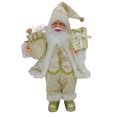 thumbnail image 4 of Injueey Snowman Santa Claus Doll Ornament Decoration Statue Table Decor Indoor Desk Kits de decoración para fiestas beige dorado 17x30cm, 4 of 6