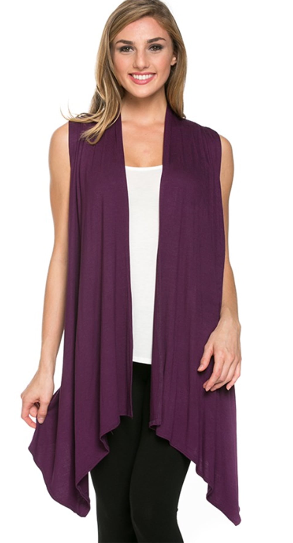 sleeveless duster cardigan