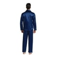 thumbnail image 3 of Tony & Candice Men's Classic Satin Pajama Set Adult Sleepwear (XX-Large, Navy Blue), 3 of 4