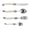 Four-piece set, variant on Stainless Steel Steak Knife Fork Spoon Set – Cream White Plastic Handle Flatware