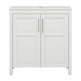 thumbnail image 4 of PULUOMIS 30 Inches Traditional Bathroom Vanity in White Finish, Single Bathroom Vanity with Top and 2-Door Cabinet, 4 of 11