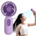thumbnail image 2 of Dailihome Purple Handheld Mini Fan, 3 Speed Adjustable USB Rechargeable Battery Operated Fan, Compact Personal Travel Fan for Makeup Eyelash and Outdoor Activities, 2 of 9