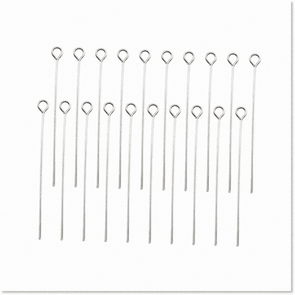 200PCS 1.6inch Premium 304 Acier Inoxydable Ouvert Épingles à Tête pour la Fabrication de Collier de Bijoux
