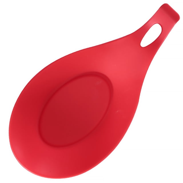 pitrice LazyHome Kitchen Spoon Rest Heat Resistant Spatula Holder Dish Cooking Tools Red 1Set