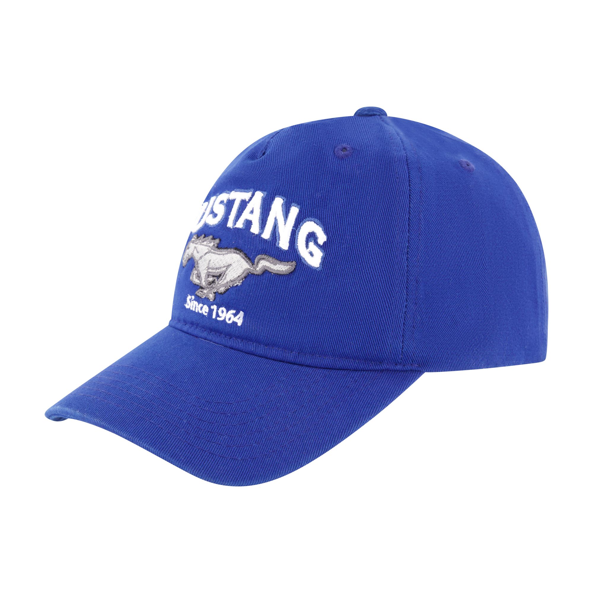 Ford Mustang Baseball Cap, Adult Men's Snapback Baseball Hat with Curved Brim, Navy, One Size