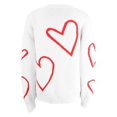 thumbnail image 3 of CAIXIA Womens Winter Casual Sweater Valentines Day Sweatshirt Long Sleeve Kint Pullover Tops Women Love Printed Oversize Sweater, 3 of 5