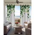 thumbnail image 6 of Green Leaves Kitchen Curtains Pastoral Spring Nature Vines Aesthetic Cafe Short Curtains for Bathroom Blackout Window Curtain Grommet Small Window Treatment Drapes for Bedroom Living Room 42"x45"x2, 6 of 9