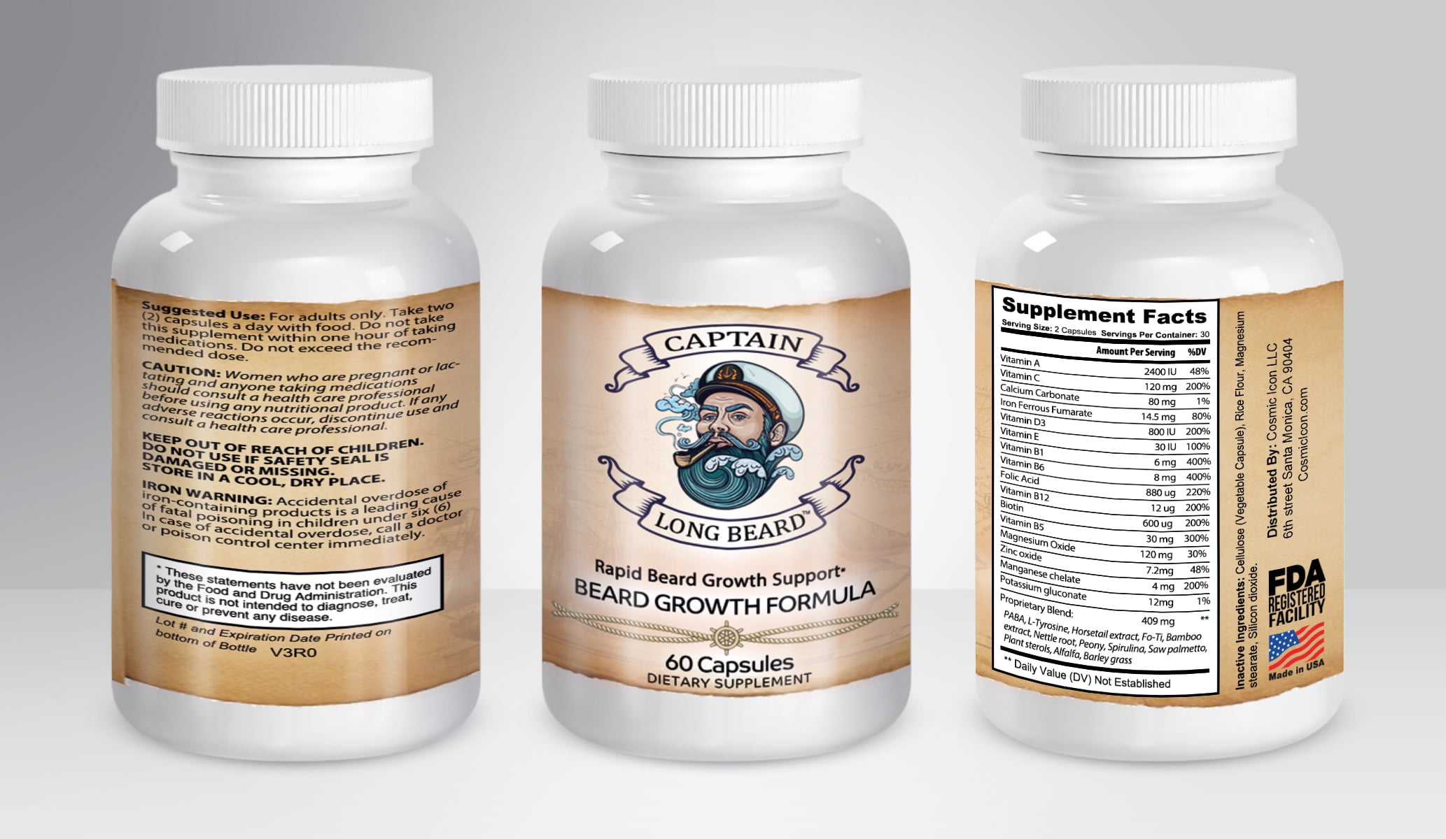 Success Chemistry Hair and Beard Growth Supplement with Herbal Blend - General Health & Wellness Support for Adults - 60 Count