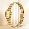 thumbnail image 6 of BERNY Small Gold Watches for Women, Dainty Minimalist Dress Watch with Square Dial, Vintage Stainless Steel Bracelet Watch Waterproof, Ladies Luxury Gifts (Gold), 6 of 9