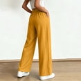 thumbnail image 7 of LIaqionyy Women's Straight Leg Pants Elastic Waist Drawstring Flowy Loose Lounge Lightweight Trousers with Pockets, 7 of 7