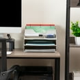 thumbnail image 7 of Mind Reader Desktop Organizer, Vertical File Holder, Paper Trays, Office, Plastic, 12.5"L x 11.75"W x 9.5"H, Beige, 7 of 7