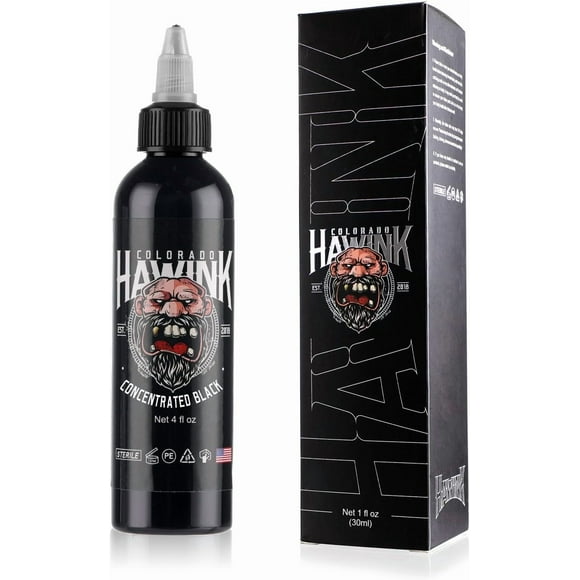 Black Tattoo Ink 4oz(120ml) Friendly Pigment Tattoo Supplies Concentrated Black TI203-120-002