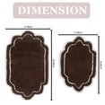thumbnail image 2 of Home Weavers Allure Collection 100% Cotton Non-Slip Bathroom Rug Set Machine Washable Bathroom Rug-17"x24", Bath Rug- 21"x34", Brown Color 2 Piece Bath Rug set, 2 of 9