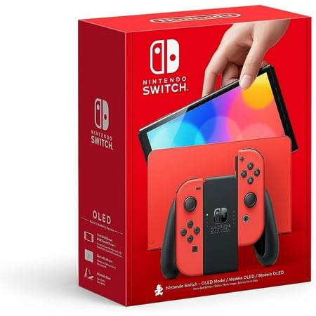 Nintendo Switch Console with Mario Red Joy-Con - OLED Model (Japan Spec)
