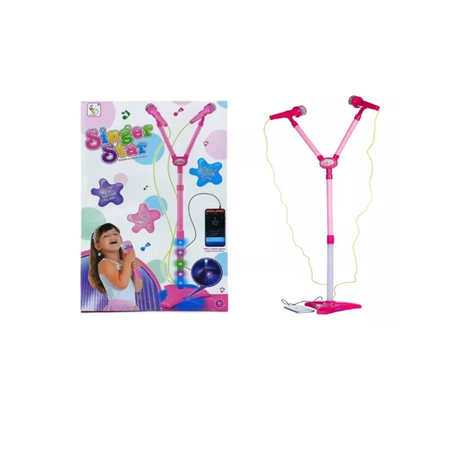 Micrófono Karaoke Infantil Dob Pie Mp3 Con Luces Singer Star bitwow microfono karaoke