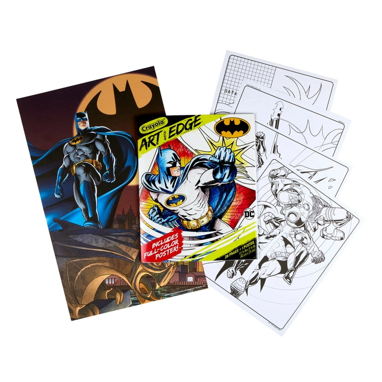 Batman Coloring Book and Drawing Book with Mask and Stickers