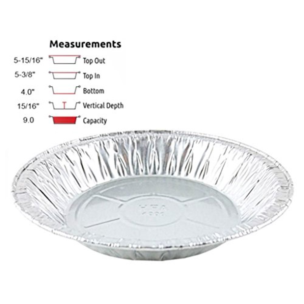 Pactogo 6" Aluminum Foil Mini Pie Pans Disposable Small Baking Tin