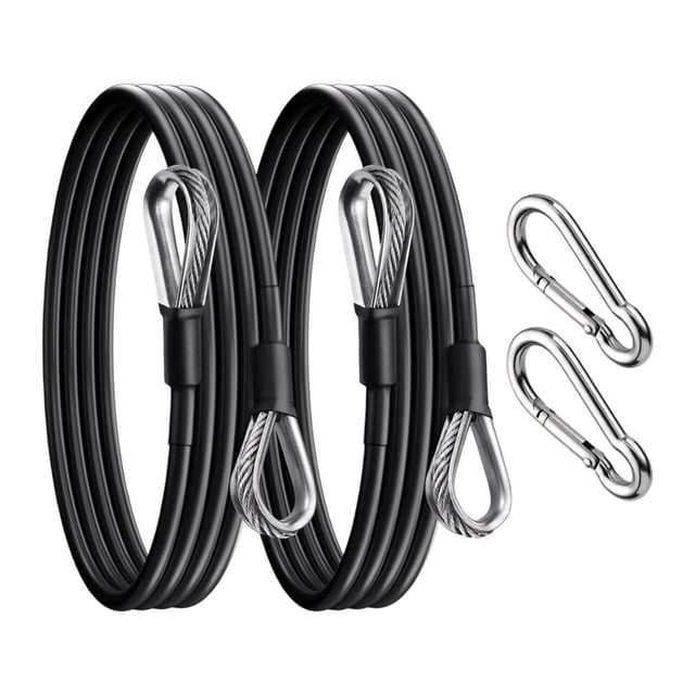2 piezas de extensión de cable de gimnasio para entrenamiento de fuerza, resistente, multiusos, deportes, cuerdas de alambre de acero inoxidable para