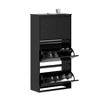 thumbnail image 2 of SoBuy 3 Flip-Drawers Shoe Cabinet Shoe Rack Shoe Storage Cupboard Organizer Unit FSR165-H-SCH, 2 of 8