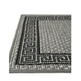 thumbnail image 6 of Unique Loom Outdoor Border Collection Area Rug - Greek Key (6' 1" Square Gray/Black), 6 of 7