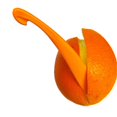 thumbnail image 3 of Lubelski 4Pcs Orange Peeler Novelty All Match ABS Non-slip Convenient Orange Zester for Home, 3 of 5