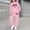 za11-Pink, variant on Gaexia Girls Fall Outfits Size 10-12 ,Girls Long Sleeve Hooded Sweatshirt Warm Pullover Tops Pants Kids Outfits Solid Color Casual Toddler Sweat Suit for School Play